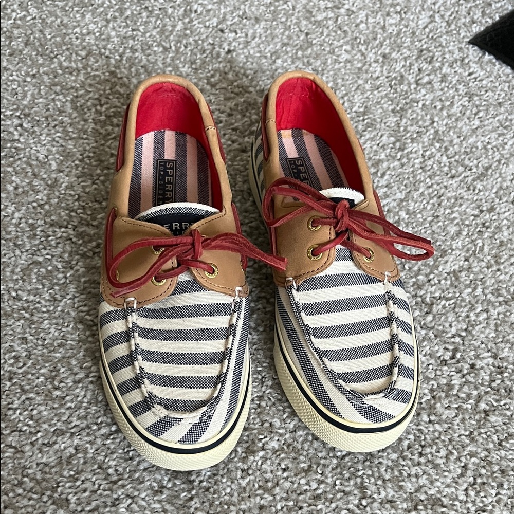 Sperry Chambray Striped Boat Shoes